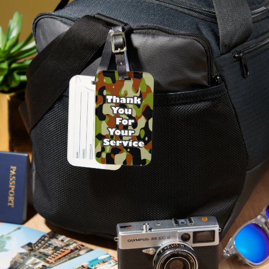 Hartelijk dank voor uw service bagagelabel (Voorkant & Achterkant)