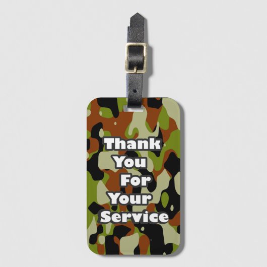 Hartelijk dank voor uw service bagagelabel (Voorkant (verticaal))