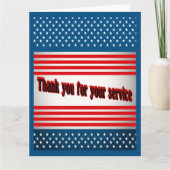 Hartelijk dank voor uw service bedankkaart (Voorkant)