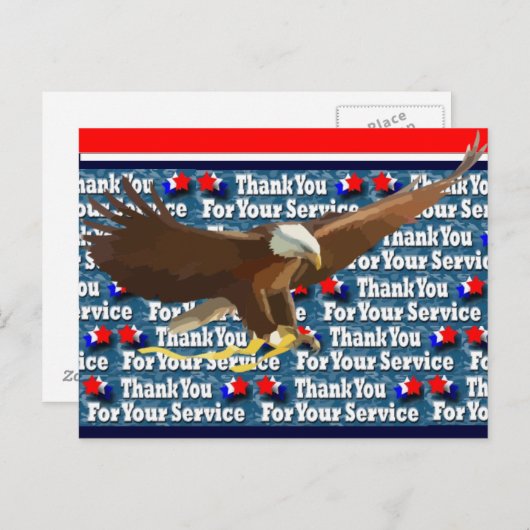 Hartelijk dank voor uw service briefkaart (Voorkant / Achterkant)