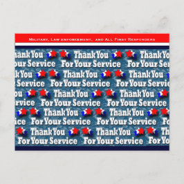 Hartelijk dank voor uw service briefkaart