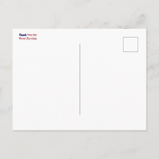 Hartelijk dank voor uw service briefkaart (Achterkant)