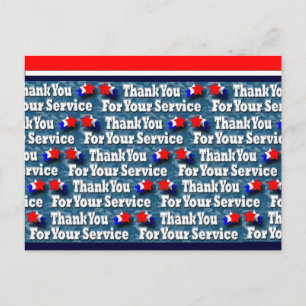 Hartelijk dank voor uw service briefkaart
