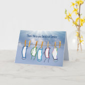 Hartelijk dank voor uw service, Coronavirus COVID- Kaart (Gele Bloem)