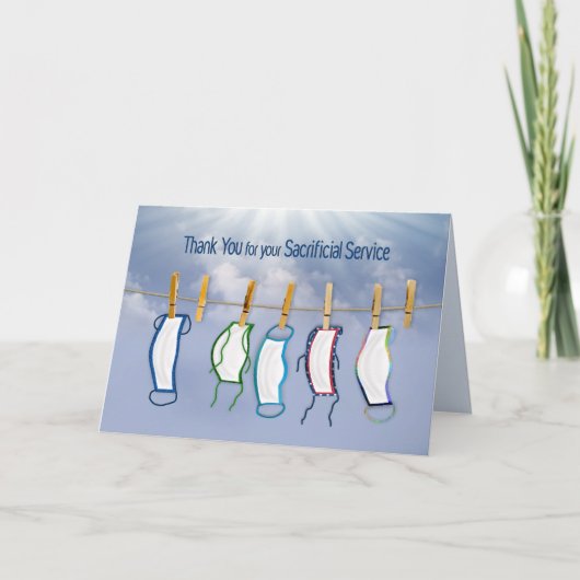 Hartelijk dank voor uw service, Coronavirus COVID- Kaart (Voorkant)