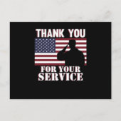 Hartelijk dank voor uw service Happy Veterans Day Aankondigingskaart (Voorkant)