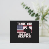 Hartelijk dank voor uw service Happy Veterans Day Briefkaart (Staand voorkant)