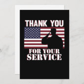 Hartelijk dank voor uw service Happy Veterans Day Kaart (Voorkant / Achterkant)
