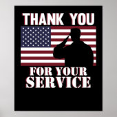 Hartelijk dank voor uw service Happy Veterans Day Poster (Voorkant)