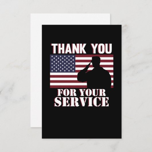 Hartelijk dank voor uw service Happy Veterans Day RSVP Kaartje (Voorkant / Achterkant)