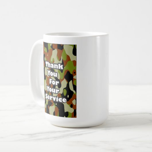 Hartelijk dank voor uw service koffiemok (Voorkant links)