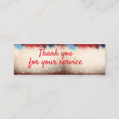 Hartelijk dank voor uw service mini visitekaartje (Achterkant)