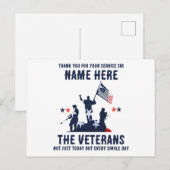 Hartelijk dank voor uw service op de Veterandagkaa Briefkaart (Voorkant / Achterkant)