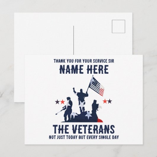 Hartelijk dank voor uw service op de Veterandagkaa Briefkaart (Voorkant / Achterkant)