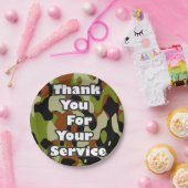 Hartelijk dank voor uw service papieren bordje (Feest)