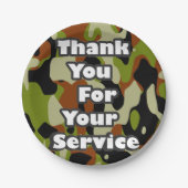 Hartelijk dank voor uw service papieren bordje (Voorkant)