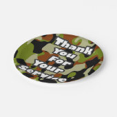 Hartelijk dank voor uw service papieren bordje (Gekanteld)