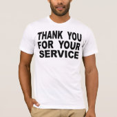 Hartelijk dank voor uw service t-shirt (Voorkant)