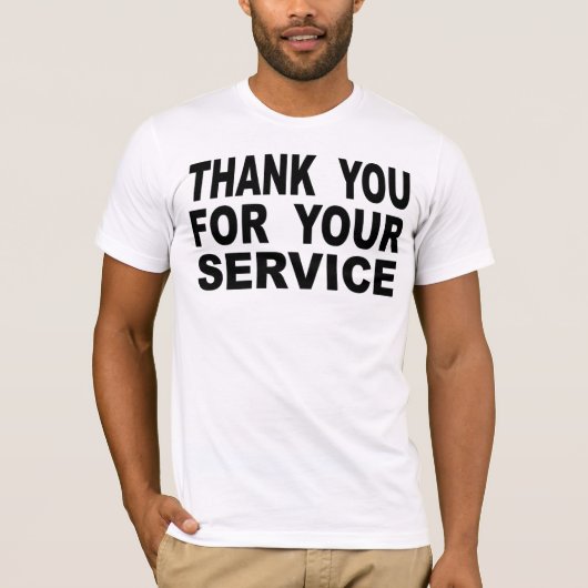 Hartelijk dank voor uw service t-shirt (Voorkant)