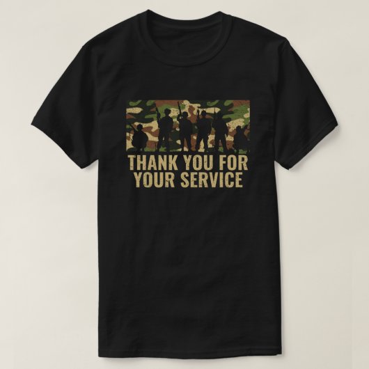 Hartelijk dank voor uw service t-shirt (Design voorkant)