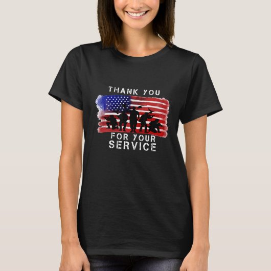 Hartelijk dank voor uw service t-shirt (Voorkant)