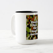 Hartelijk dank voor uw service tweekleurige koffiemok (Voorkant links)