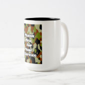 Hartelijk dank voor uw service tweekleurige koffiemok (Voorkant rechts)