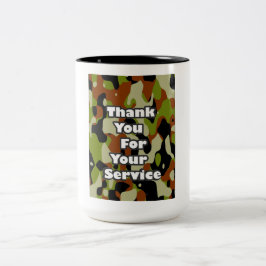 Hartelijk dank voor uw service tweekleurige koffiemok