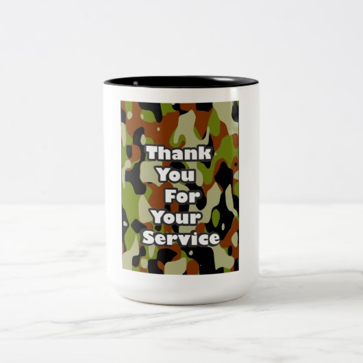 Hartelijk dank voor uw service tweekleurige koffiemok (Center)