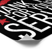 Hartelijk dank voor uw servicemondag Amerikaanse F Poster (Hoek)