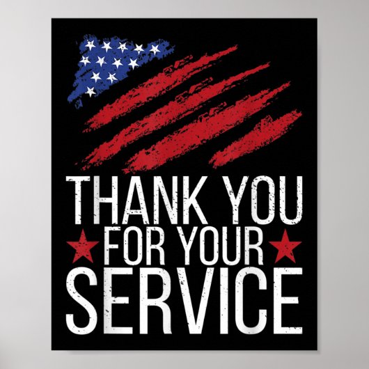Hartelijk dank voor uw servicemondag Amerikaanse F Poster (Voorkant)
