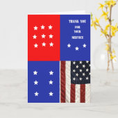 Hartelijk dank voor uw servicepatriotic kaart (Gele Bloem)