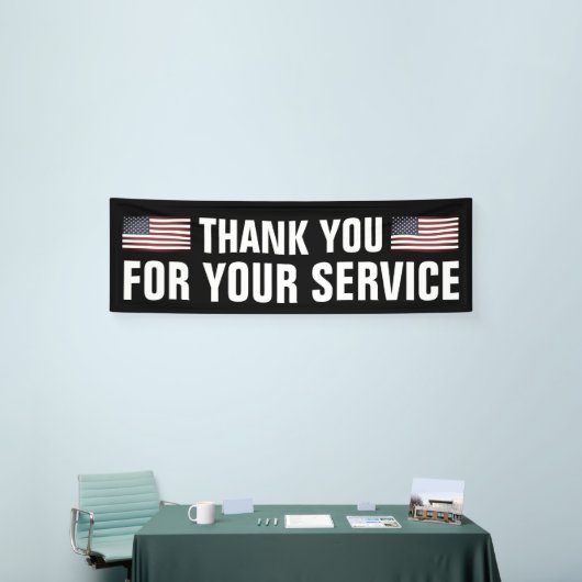 Hartelijk dank voor uw servicepatriottische Amerik Spandoek (Beurs)