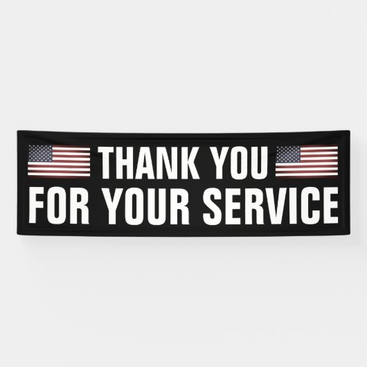 Hartelijk dank voor uw servicepatriottische Amerik Spandoek (Horizontaal)