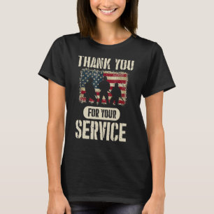 Hartelijk dank voor uw servicepatriottische vetera t-shirt