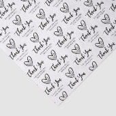 Hartelijk dank voor uw steun aan dit kleinbedrijf tissuepapier (Detail)