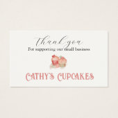 Hartelijk dank voor uw steun aan het kleinbedrijf visitekaartje (Voorkant)