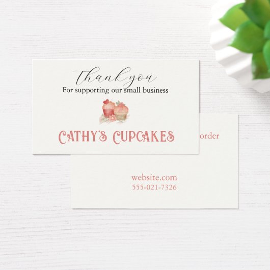 Hartelijk dank voor uw steun aan het kleinbedrijf visitekaartje (Bureau)