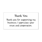 Hartelijk dank voor uw steun aan mijn bedrijf rubberstempel (Afrduk)