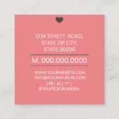 Hartelijk dank voor uw steun aan mijn bedrijf vierkante visitekaartje (Achterkant)