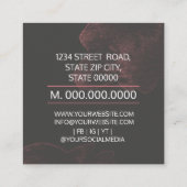 Hartelijk dank voor uw steun aan mijn bedrijf vierkante visitekaartje (Achterkant)