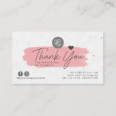 Hartelijk dank voor uw steun aan mijn bedrijf visitekaartje (Voorkant)