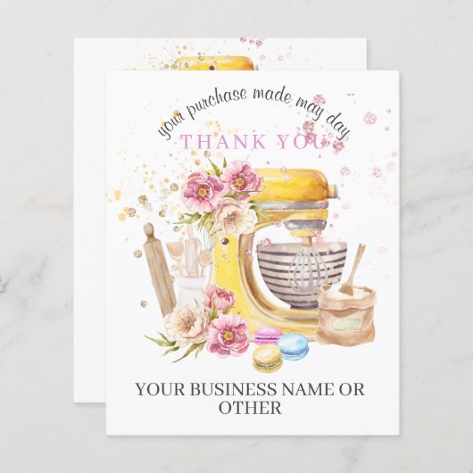 Hartelijk dank voor uw steun aan mijn kleine Visit (Voorkant / Achterkant)