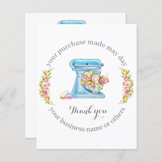 Hartelijk dank voor uw steun aan mijn kleine Visit (Voorkant / Achterkant)