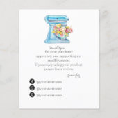 Hartelijk dank voor uw steun aan mijn kleine Visit (Achterkant)