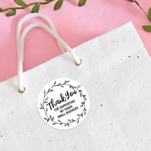 Hartelijk dank voor uw steun aan mijn Vegan Small  Ronde Sticker