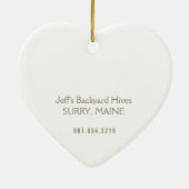 Hartelijk dank voor uw steun aan uw lokale imkerij keramisch ornament (Achterkant)