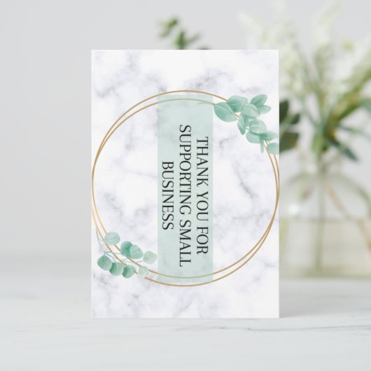 Hartelijk dank voor uw steun voor het kleine visit bedankkaart (Staand voorkant)