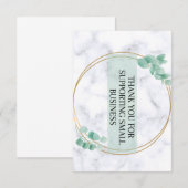 Hartelijk dank voor uw steun voor het kleine visit bedankkaart (Voorkant / Achterkant)