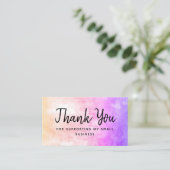 Hartelijk dank voor uw steun voor mijn kleine visitekaartje (Staand voorkant)